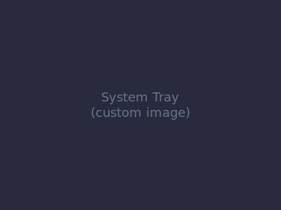 System tray integration with autorec icon and menu