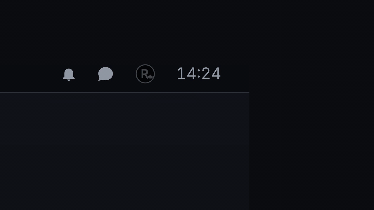 System tray integration with autorec icon and menu